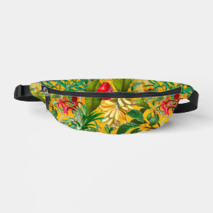 Elégants fruits feuille tropicaux jaunes