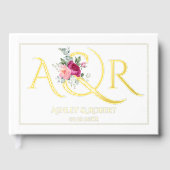 Élégants initiales et roses roses roses mariages (Recto)