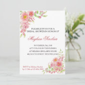 Élégants Invitations de Fêtes des mariées florales (Debout devant)