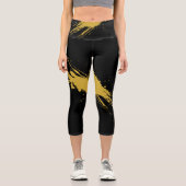 Élégants leggings noirs capri taille haute Active (Recto)