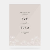 Élégants noms de Mariages floraux blancs (Recto)