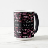 élégants noms roses typographie black mug pour ell (Devant droit)