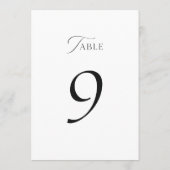Élégants numéros de table de mariage en script min (Dos)