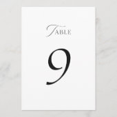 Élégants numéros de table de mariage en script min (Devant)