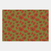 Élégants Pépites Rouges Avec De Mignons Feuilles V (Devant 3)