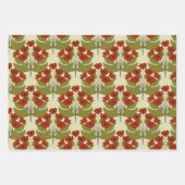 Élégants Pépites Rouges Avec De Mignons Feuilles V (Devant)