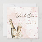 Élégants pétales Bubbly Fête des mariées Carte de  (Devant)