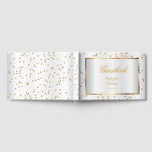 Elégants points d'or et livre d'or en satin blanc (Complet)