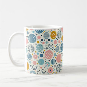 Elégants Points Et Vagues De Mug De Café