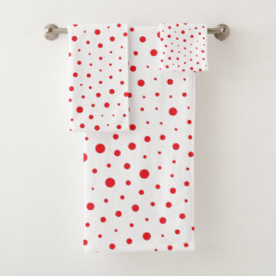 Élégants Pois modernes - Customise rouge BG