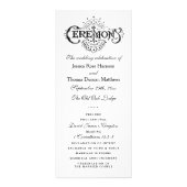 Élégants programmes de cérémonie de Mariage noir e (Devant)
