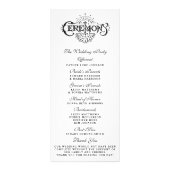 Élégants programmes de cérémonie de Mariage noir e (Dos)