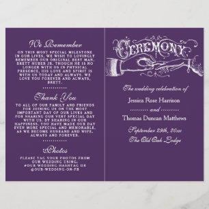 Élégants Programmes De Cérémonie De Mariage Violet