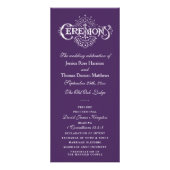 Élégants Programmes De Cérémonie De Mariage Violet (Devant)