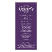 Élégants Programmes De Cérémonie De Mariage Violet (Dos)