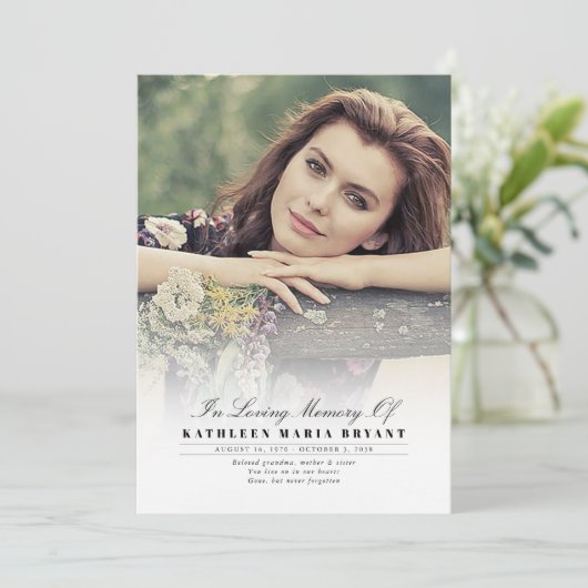 Élégants Programmes De Cérémonie Funéraire Avec Ph (Debout devant)