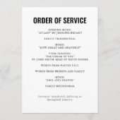Élégants Programmes De Cérémonie Funéraire Avec Ph (Dos)