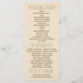 Élégants programmes de mariage rustique de cerfs (Dos)