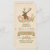 Élégants programmes de mariage rustique de cerfs (Devant / Derrière)