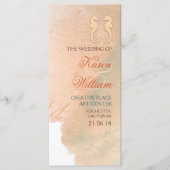 Élégants programmes de mariage sur la plage (Devant)