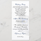 Élégants programmes de paon blanc et bleu (Dos)