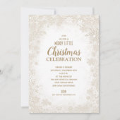 Élégants Snowflakes Noël Invitations de Noël (Devant)