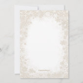 Élégants Snowflakes Noël Invitations de Noël (Dos)