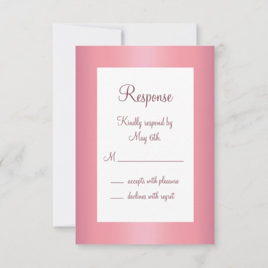 Élégants voyants à cordes sur Rose Gold RSVP (Dos)