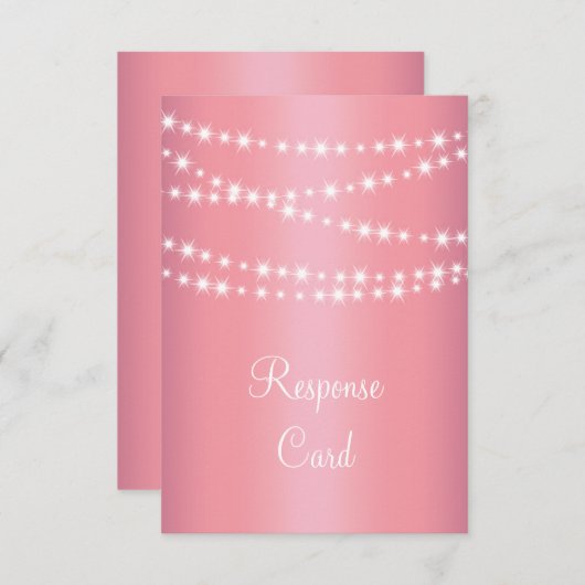 Élégants voyants à cordes sur Rose Gold RSVP (Devant / Derrière)