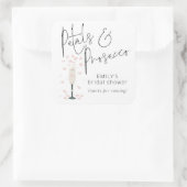 ElegantScript Petals Prosecco Vrijgezellenfeest Be Vierkante Sticker (Tas)