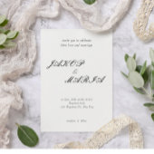 Elegat zwart-wit bruiloft uitnodiging flyer