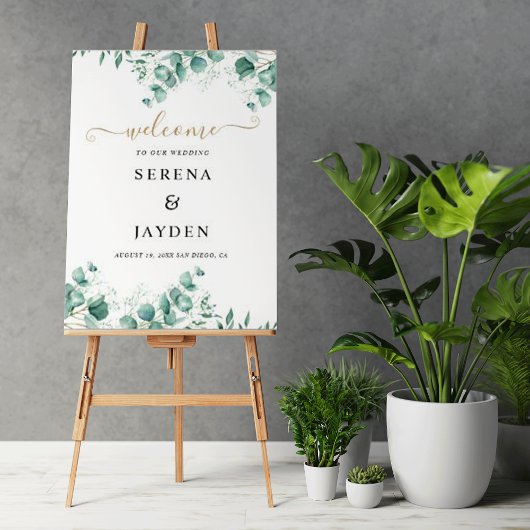 ELegen Eucalyptus Affiche de bienvenue Mariage de 