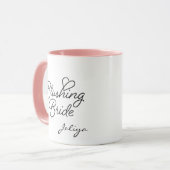 Elegent Blushing Bruid Bruiloft Mok (Voorkant links)