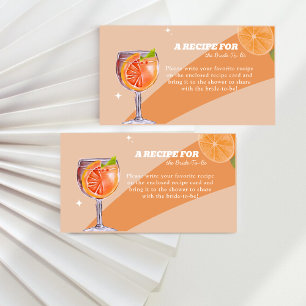 Elegent eerste spritz recept voor de bruid te zijn informatiekaartje