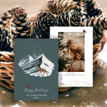 Elegent Kerstmis Winter Mountain Scene Foto