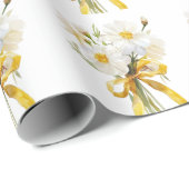 Elegent modren dazie flower cadeaupapier (Rol Hoek)