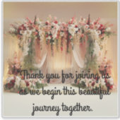 Elegent Trouwpodium met Welkomsttekst Sticker (Voorkant)