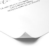 Elegnat Vrijgezellenfeest Datum Nacht Jar Sign Poster (Hoek)