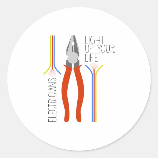 Elektrici Ronde Sticker (Voorkant)