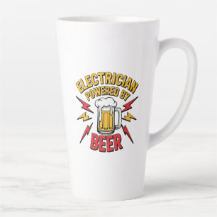 Elektricien Aangedreven door Beer Fun Gift voor Ha Latte Mok