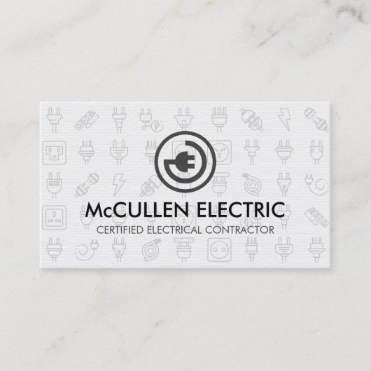 Elektricien elektrisch aannemer Visitekaartje (Voorkant)