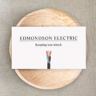 Elektricien elektrische draad visitekaartje