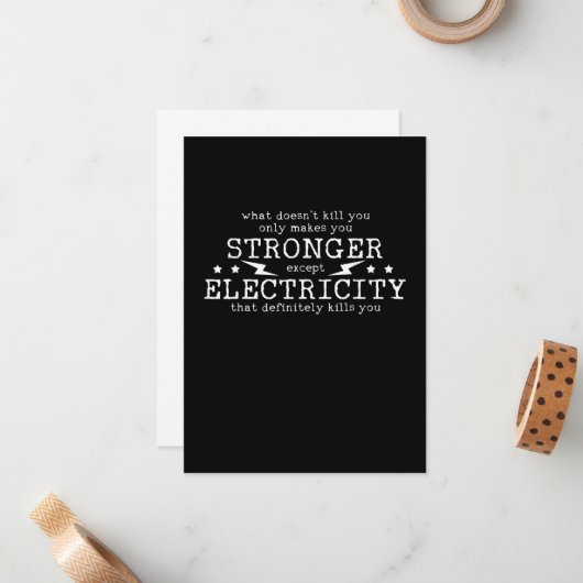 Elektricien Elektrotechnisch Ingenieur Elektricite Notitiekaartje (Voorkant / Achterkant in situ)