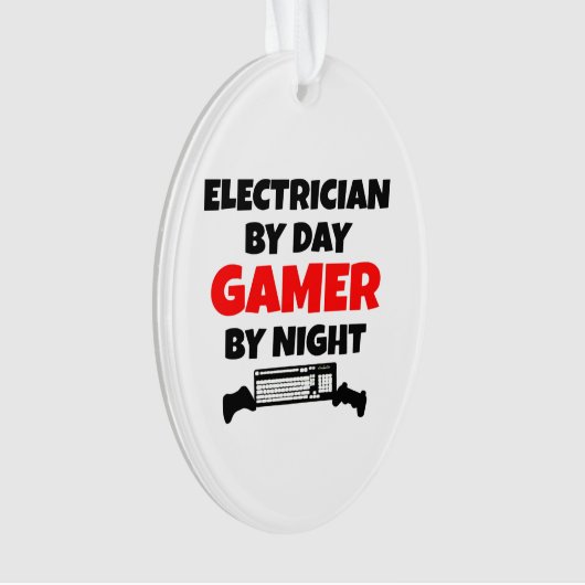 elektricien-gamer ornament (voorkant)