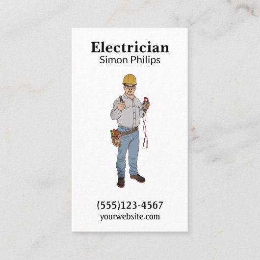 Elektricien Handyman Visitekaartje (Voorkant)