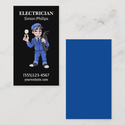 Elektricien Handyman Visitekaartje (Voorkant / Achterkant)