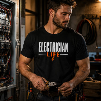 Elektricien Leven T-shirt Trotse Elektrikien Arbei