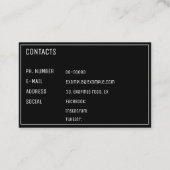 elektricien/lichtontwerper visitekaartje (Achterkant)