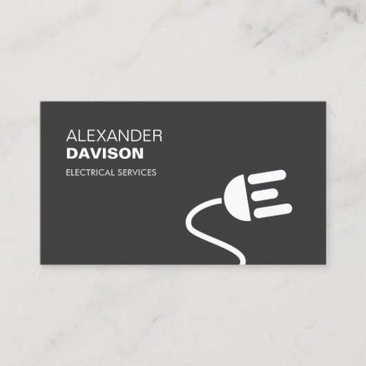 ELEKTRICIEN LOGO MODERN VISITEKAARTJE I (Voorkant)