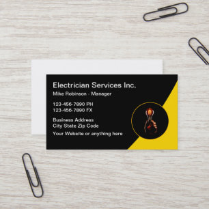Elektricien Modern Visitekaartjes Ontwerp